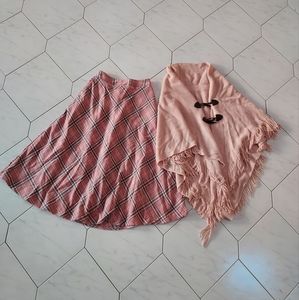 Winter Skirt and Shawl Matching Set Size Small